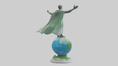 3D model Climate Change Hero Statue model VR / AR / low-poly
