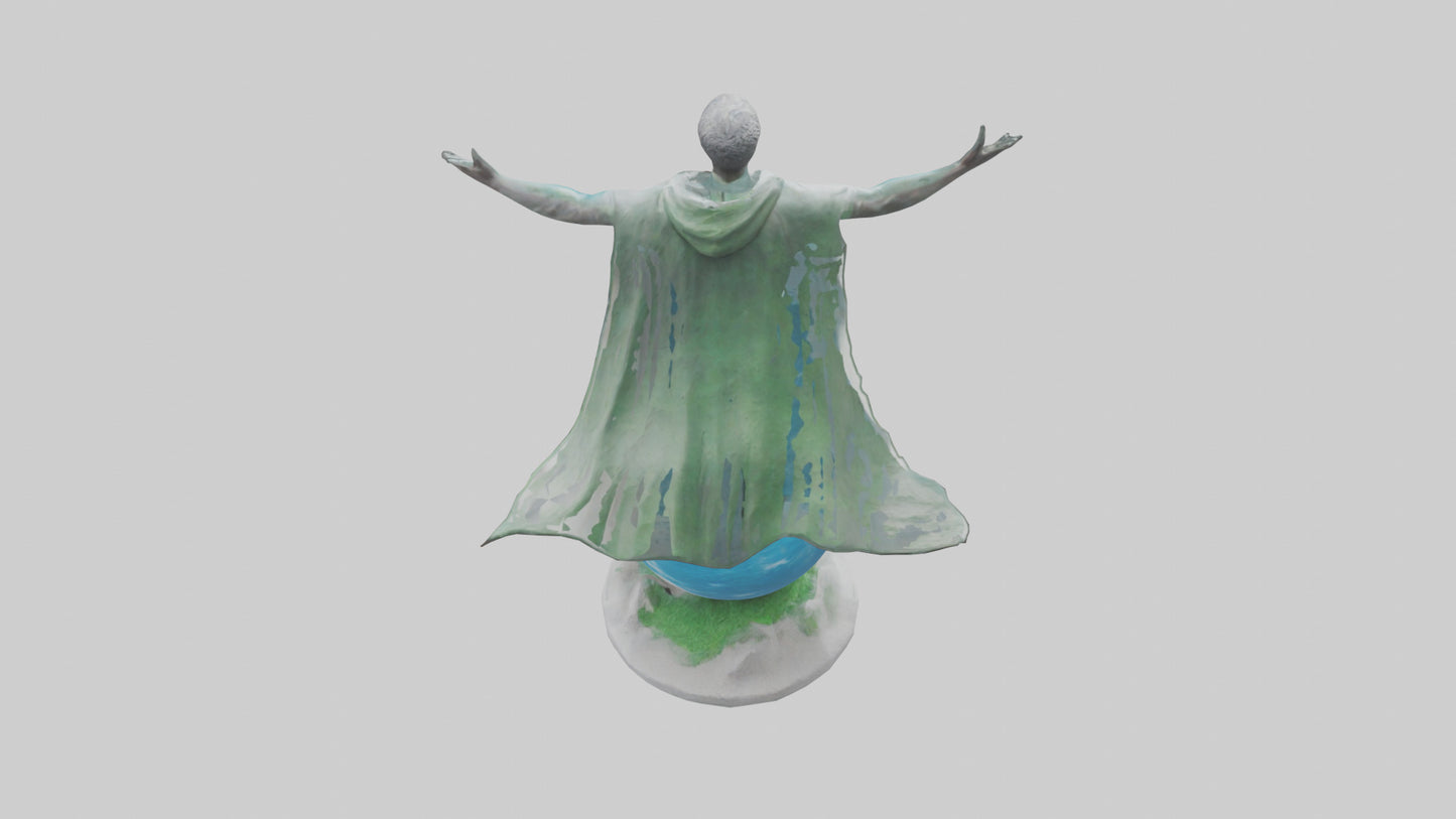 3D model Climate Change Hero Statue model VR / AR / low-poly