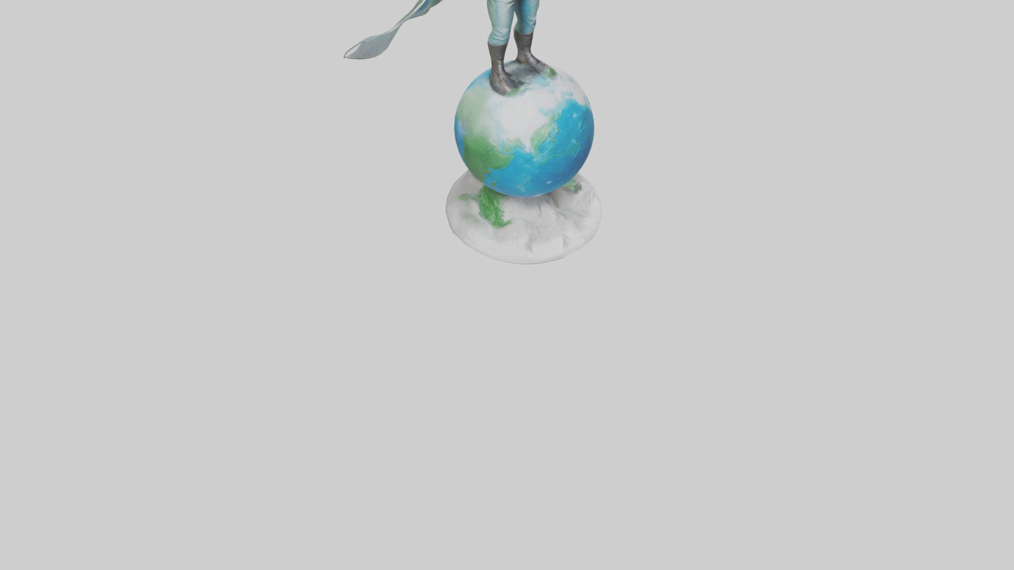 3D model Climate Change Hero Statue model VR / AR / low-poly