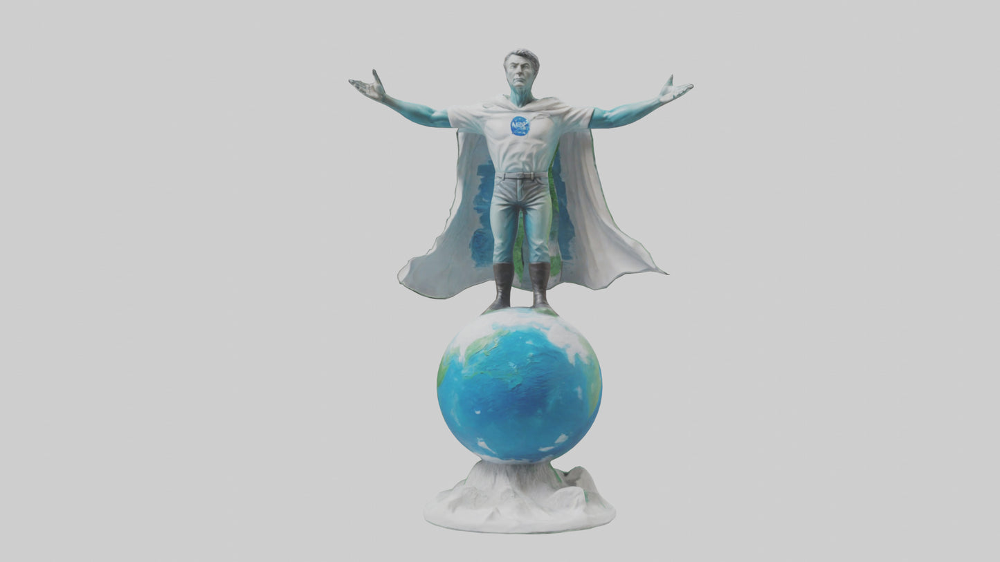 3D model Climate Change Hero Statue model VR / AR / low-poly
