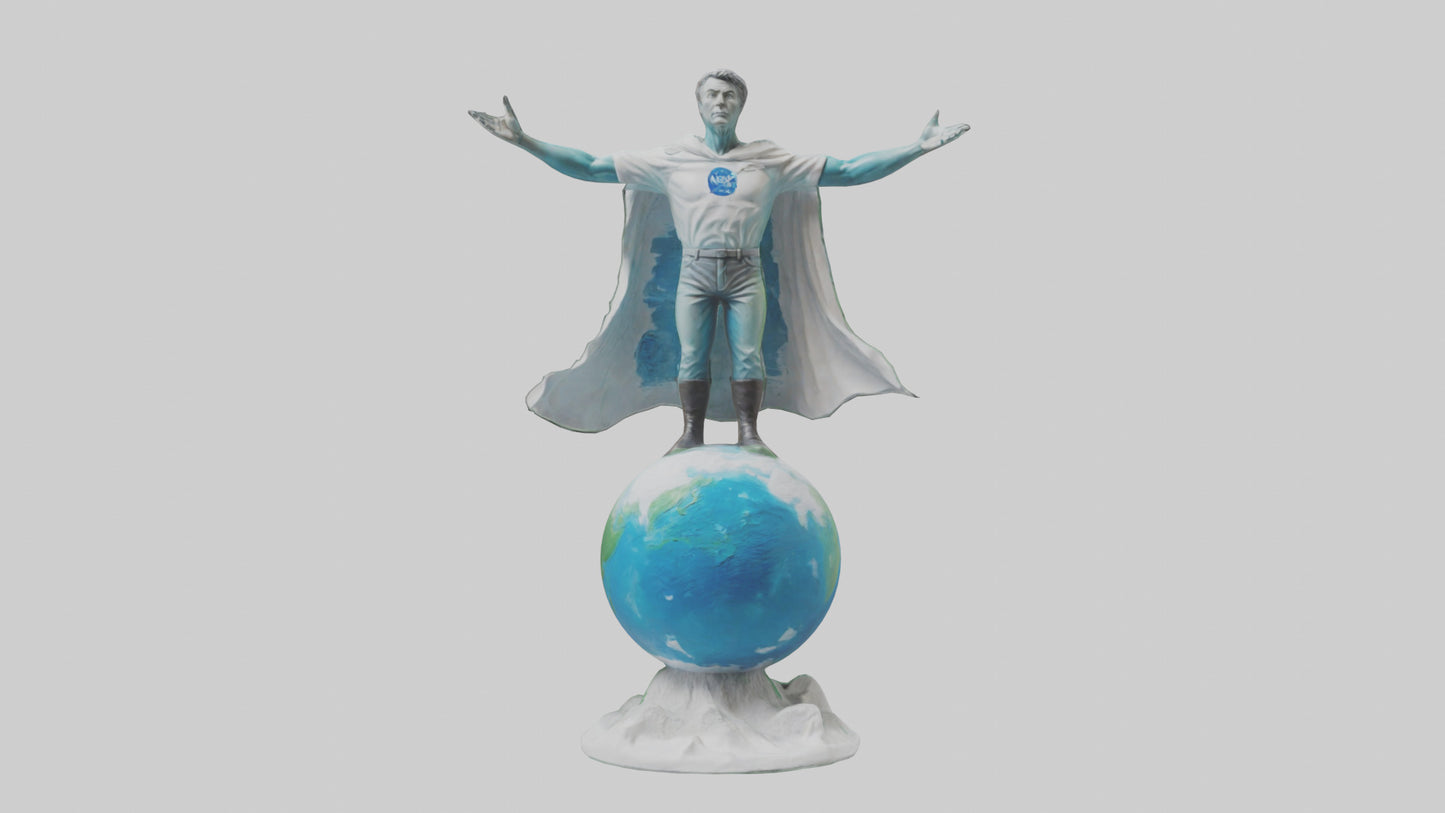 3D model Climate Change Hero Statue model VR / AR / low-poly