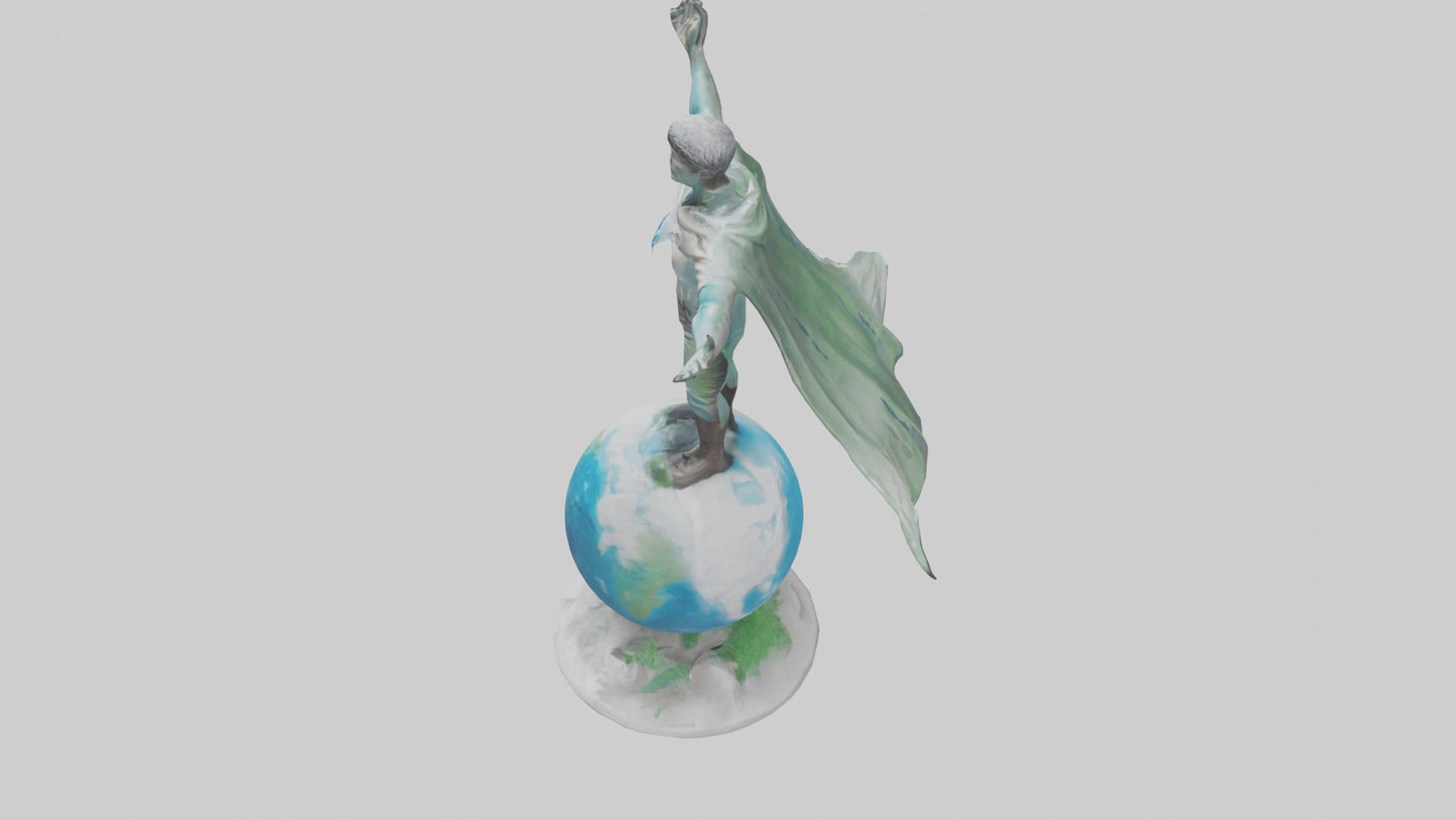 3D model Climate Change Hero Statue model VR / AR / low-poly