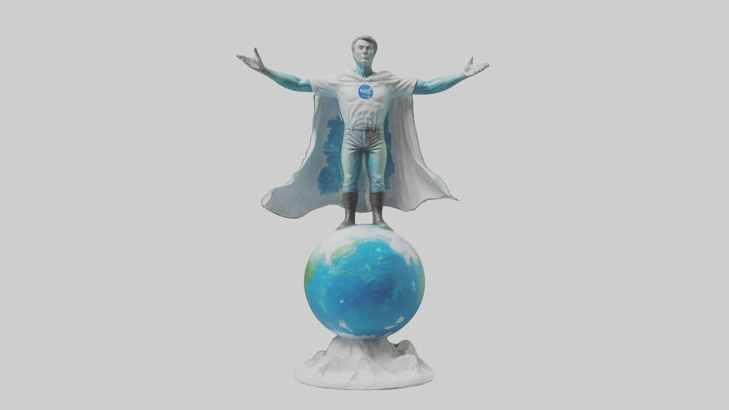 3D model Climate Change Hero Statue model VR / AR / low-poly