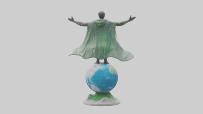 3D model Climate Change Hero Statue model VR / AR / low-poly