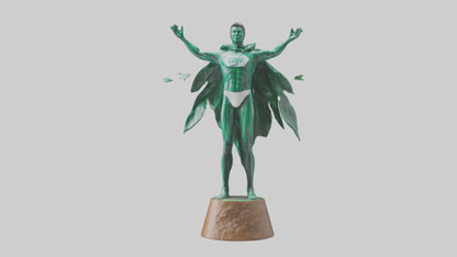 Climate Hero Statue model VR / AR / low-poly