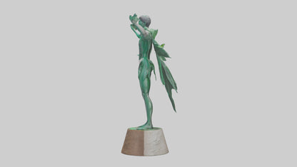 Climate Hero Statue model VR / AR / low-poly