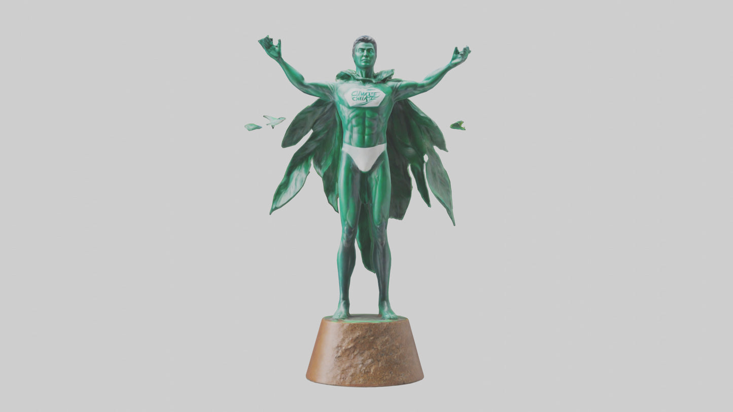 Climate Hero Statue model VR / AR / low-poly