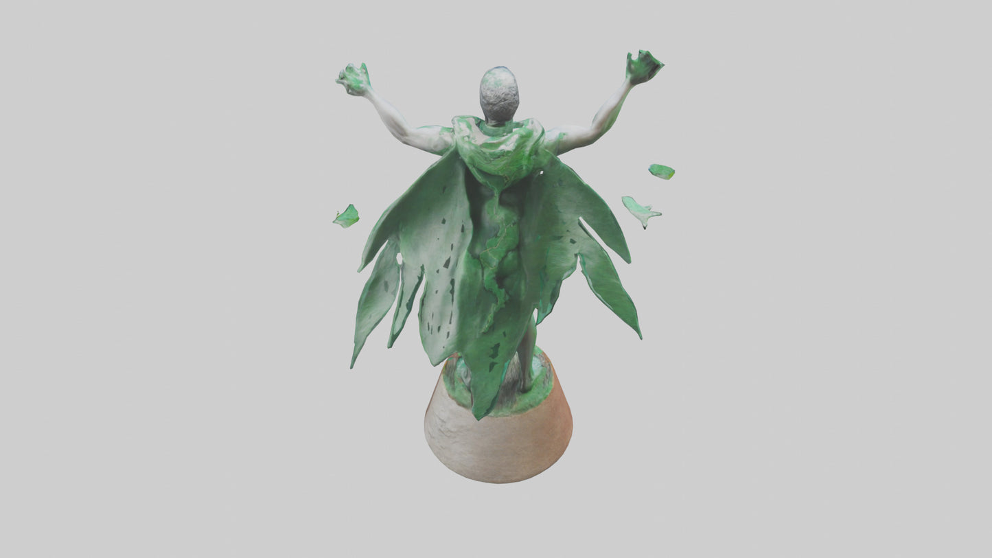 Climate Hero Statue model VR / AR / low-poly