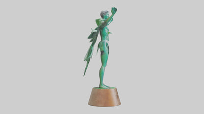 Climate Hero Statue model VR / AR / low-poly