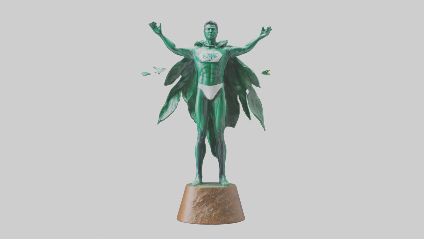 Climate Hero Statue model VR / AR / low-poly