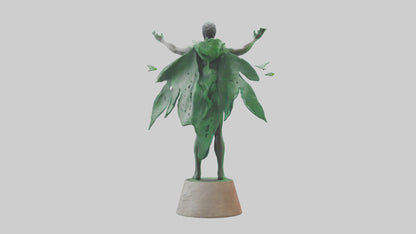 Climate Hero Statue model VR / AR / low-poly