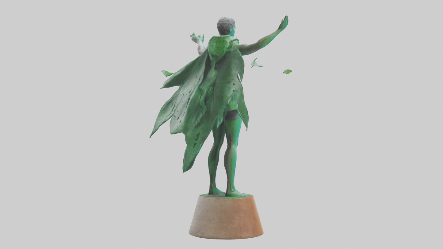 Climate Hero Statue model VR / AR / low-poly