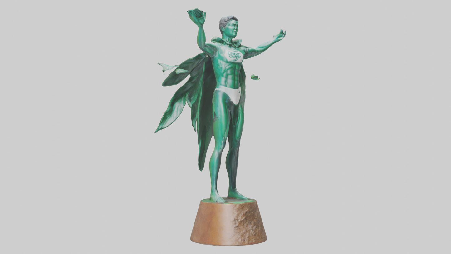 Climate Hero Statue model VR / AR / low-poly