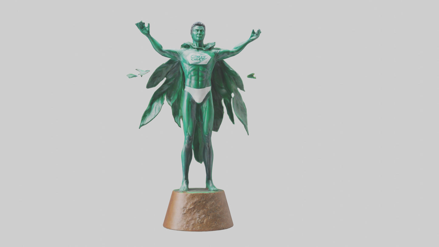 Climate Hero Statue model VR / AR / low-poly