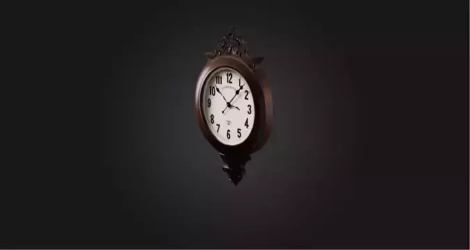 3D model Clock VR / AR / low-poly