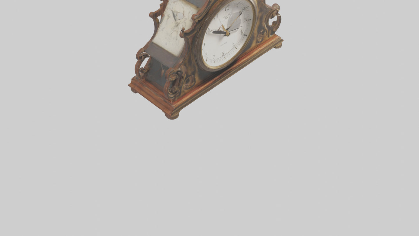 Clock with Picture Frame model VR / AR / low-poly