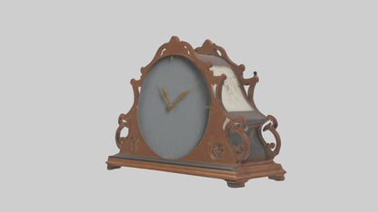Clock with Picture Frame model VR / AR / low-poly