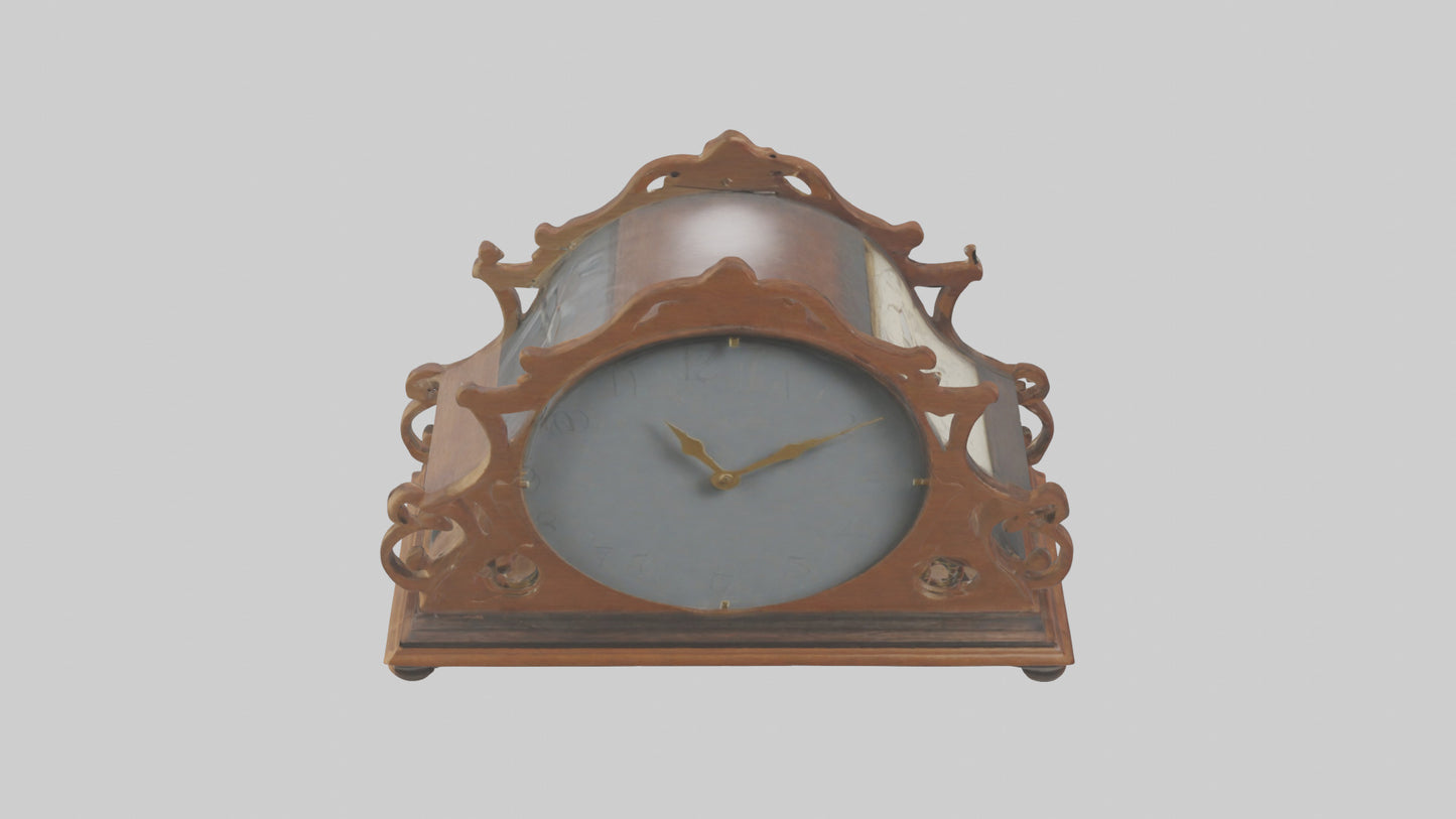 Clock with Picture Frame model VR / AR / low-poly