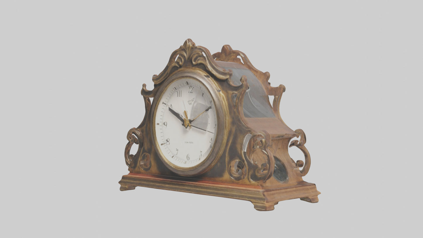 Clock with Picture Frame model VR / AR / low-poly