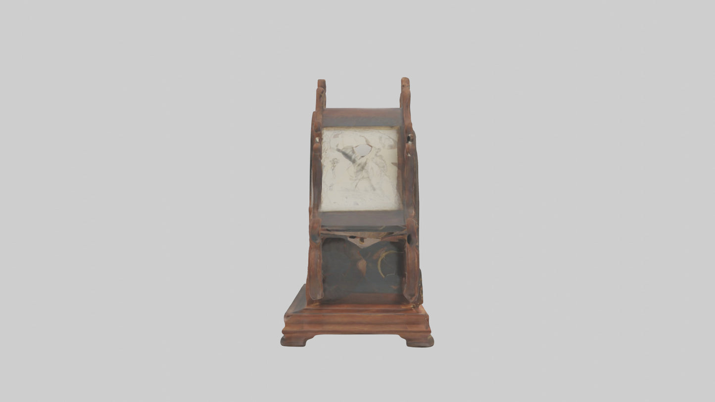 Clock with Picture Frame model VR / AR / low-poly