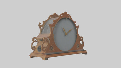 Clock with Picture Frame model VR / AR / low-poly