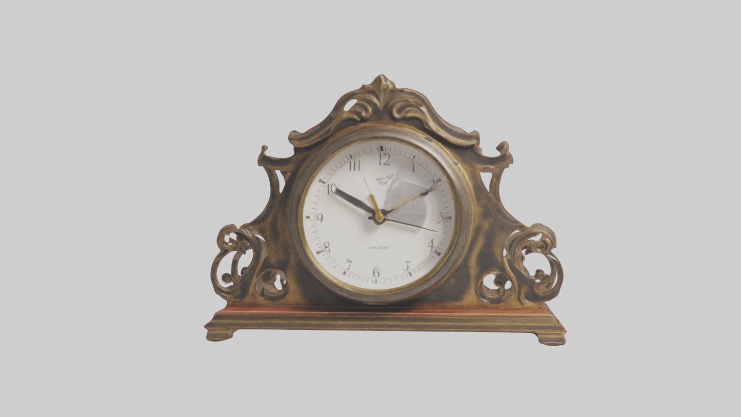 Clock with Picture Frame model VR / AR / low-poly