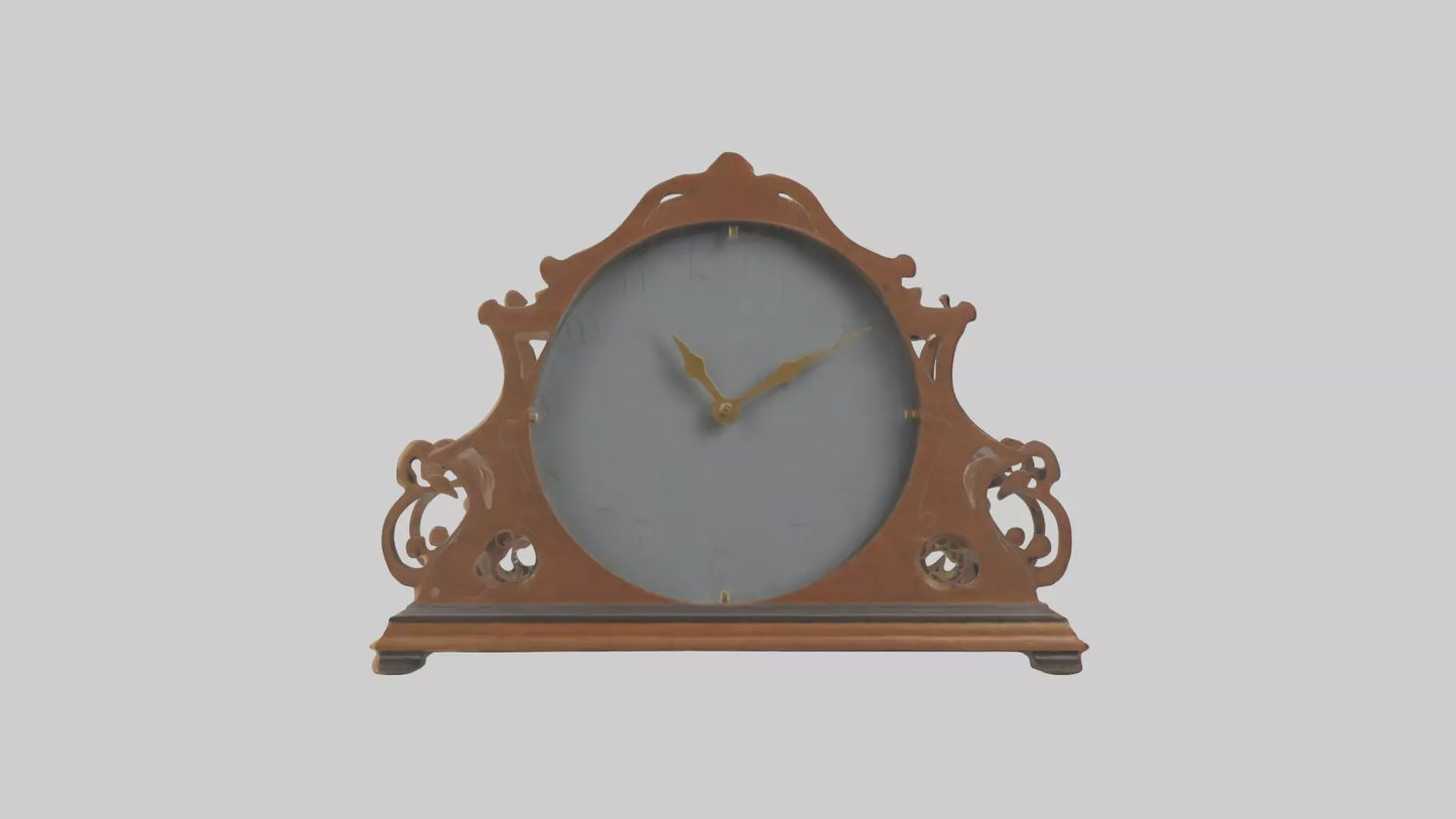 Clock with Picture Frame model VR / AR / low-poly