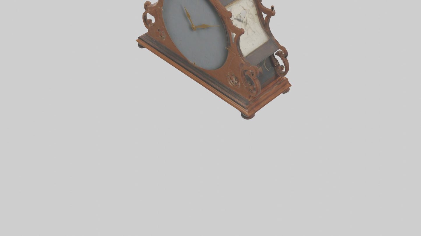 Clock with Picture Frame model VR / AR / low-poly