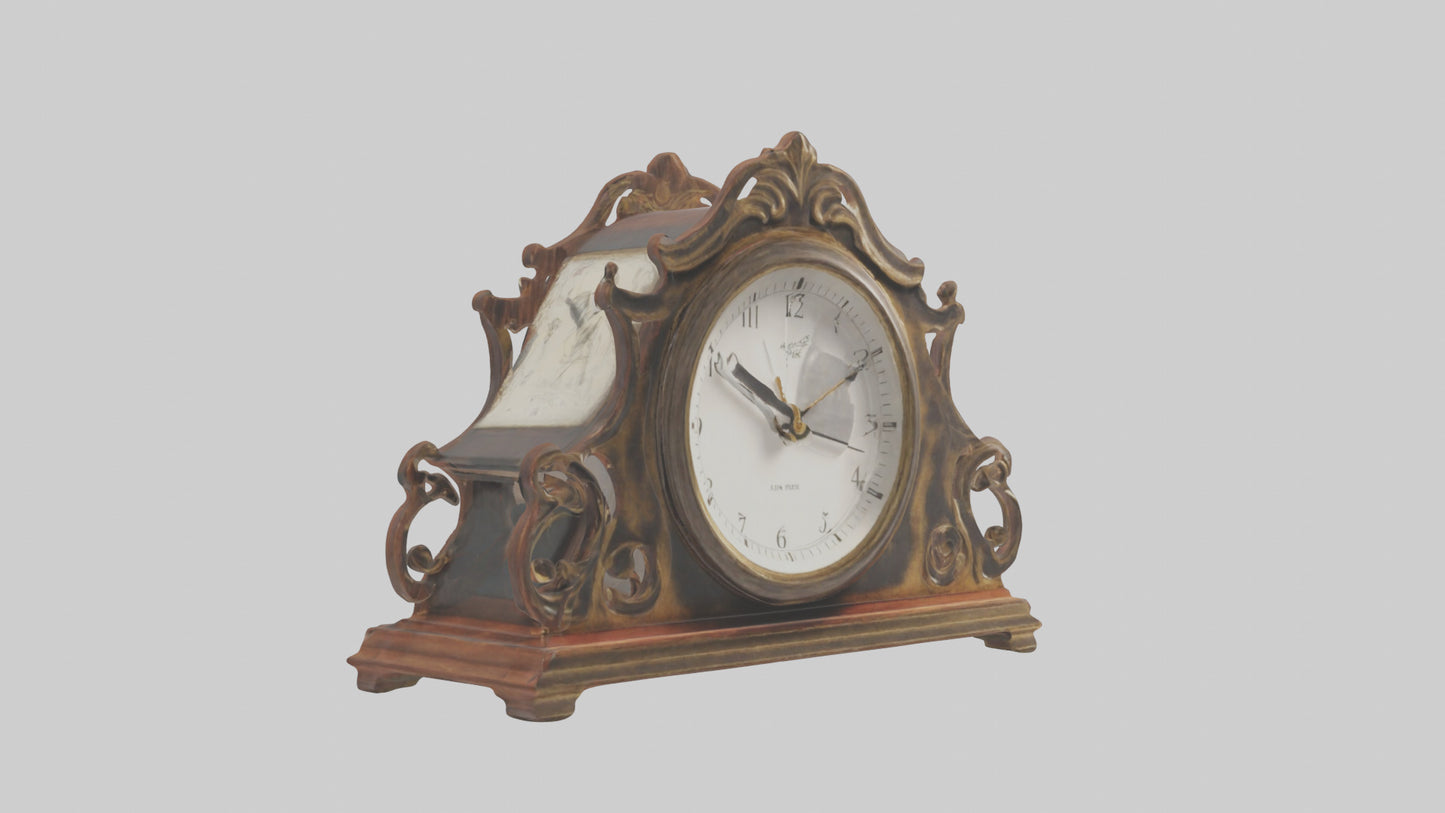 Clock with Picture Frame model VR / AR / low-poly