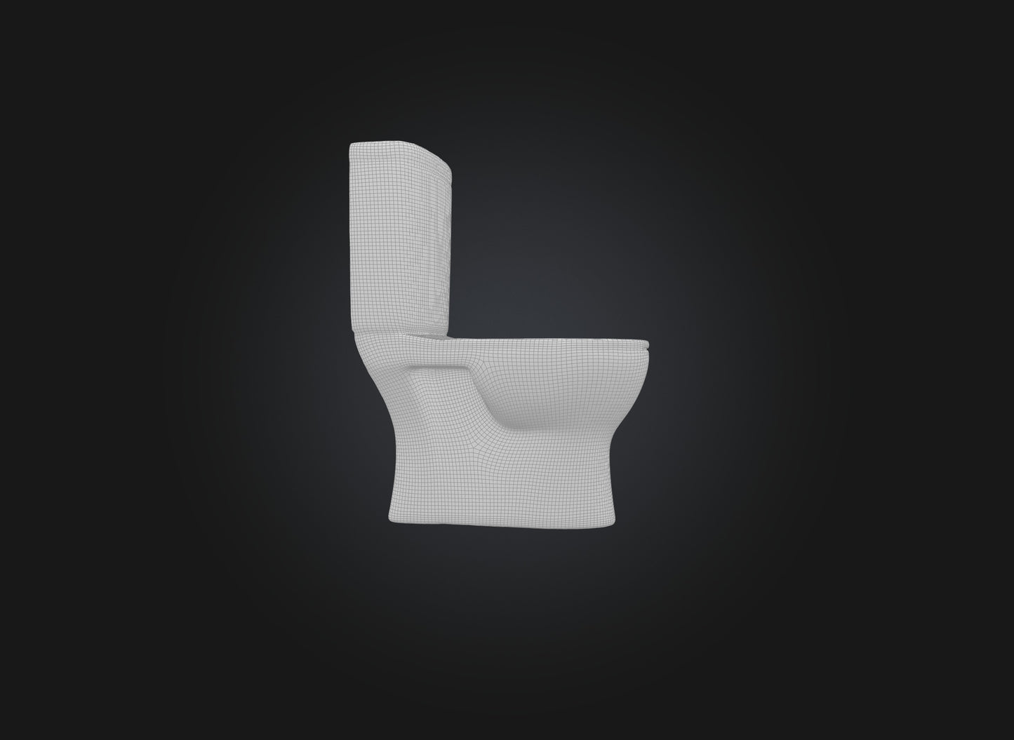 3D model closet toilet VR / AR / low-poly
