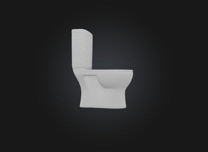 3D model closet toilet VR / AR / low-poly