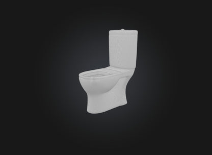 3D model closet toilet VR / AR / low-poly