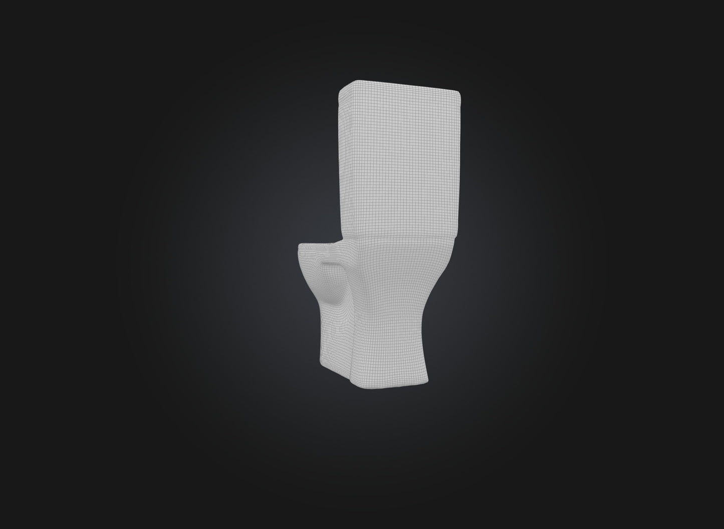3D model closet toilet VR / AR / low-poly