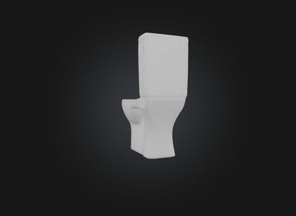 3D model closet toilet VR / AR / low-poly