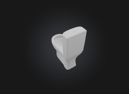 3D model closet toilet VR / AR / low-poly