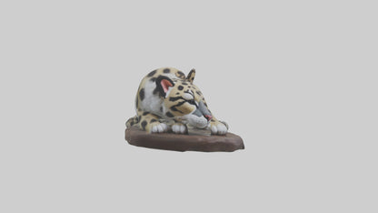 Clouded Leopard sleeping model VR / AR / low-poly
