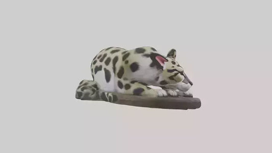 Clouded Leopard sleeping model VR / AR / low-poly