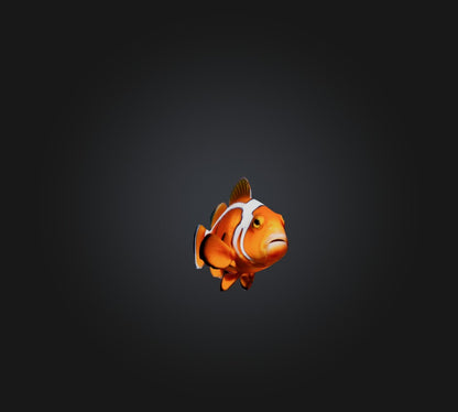 3D model Clownfish VR / AR / low-poly