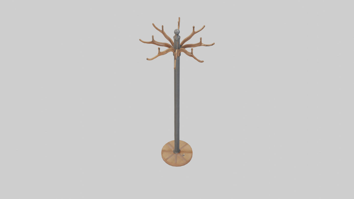 Coat rack model VR / AR / low-poly