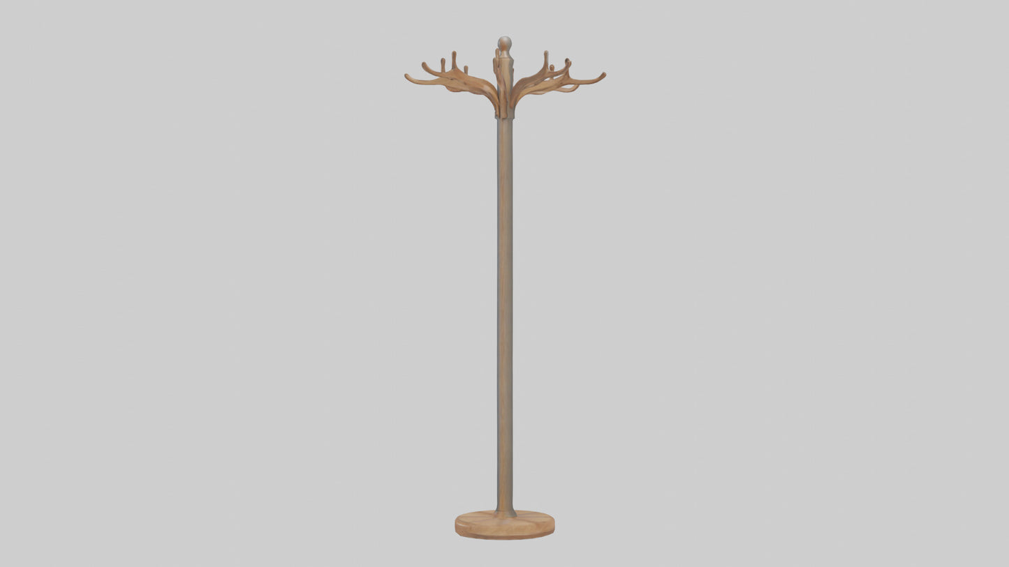 Coat rack model VR / AR / low-poly