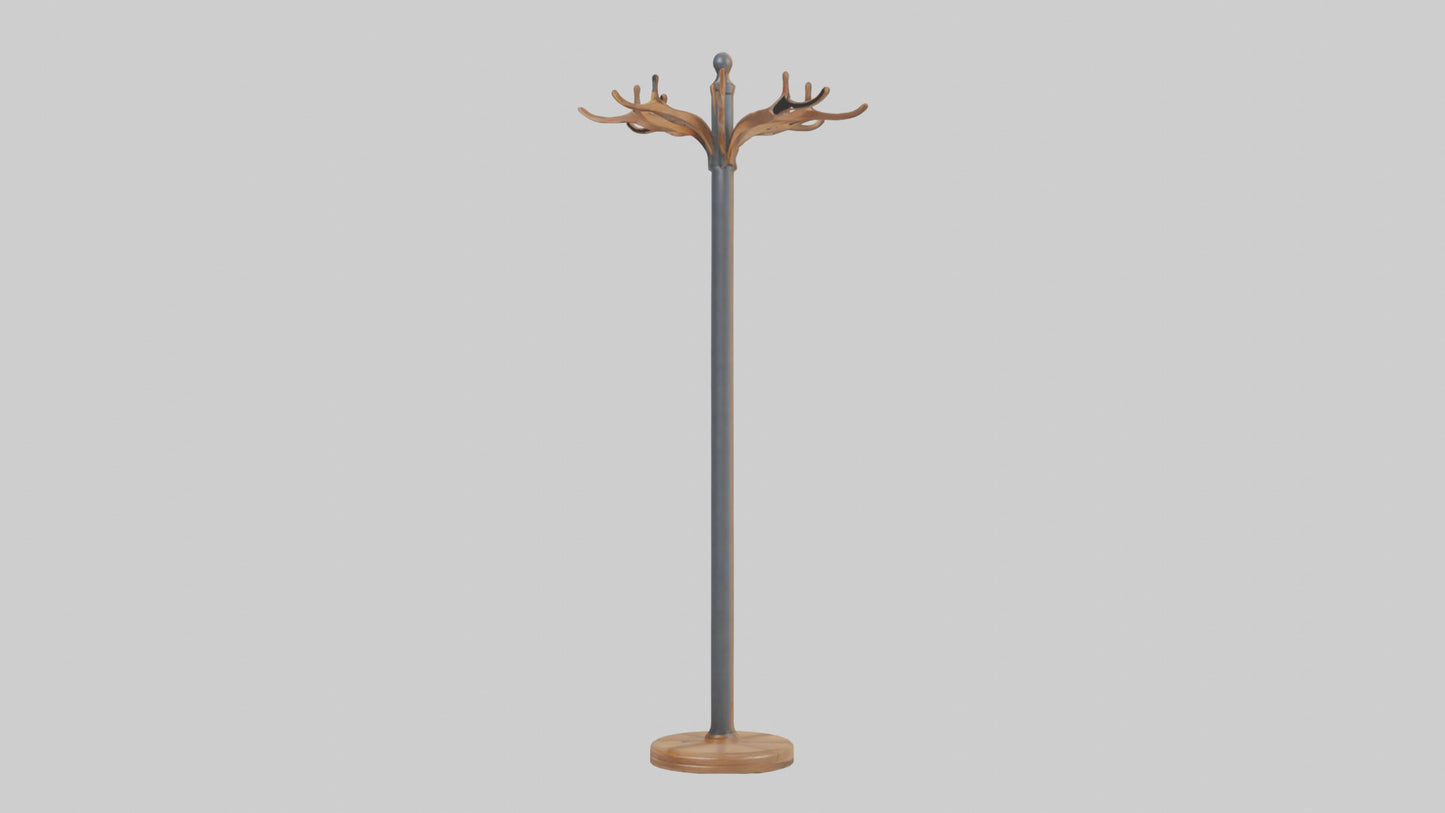 Coat rack model VR / AR / low-poly