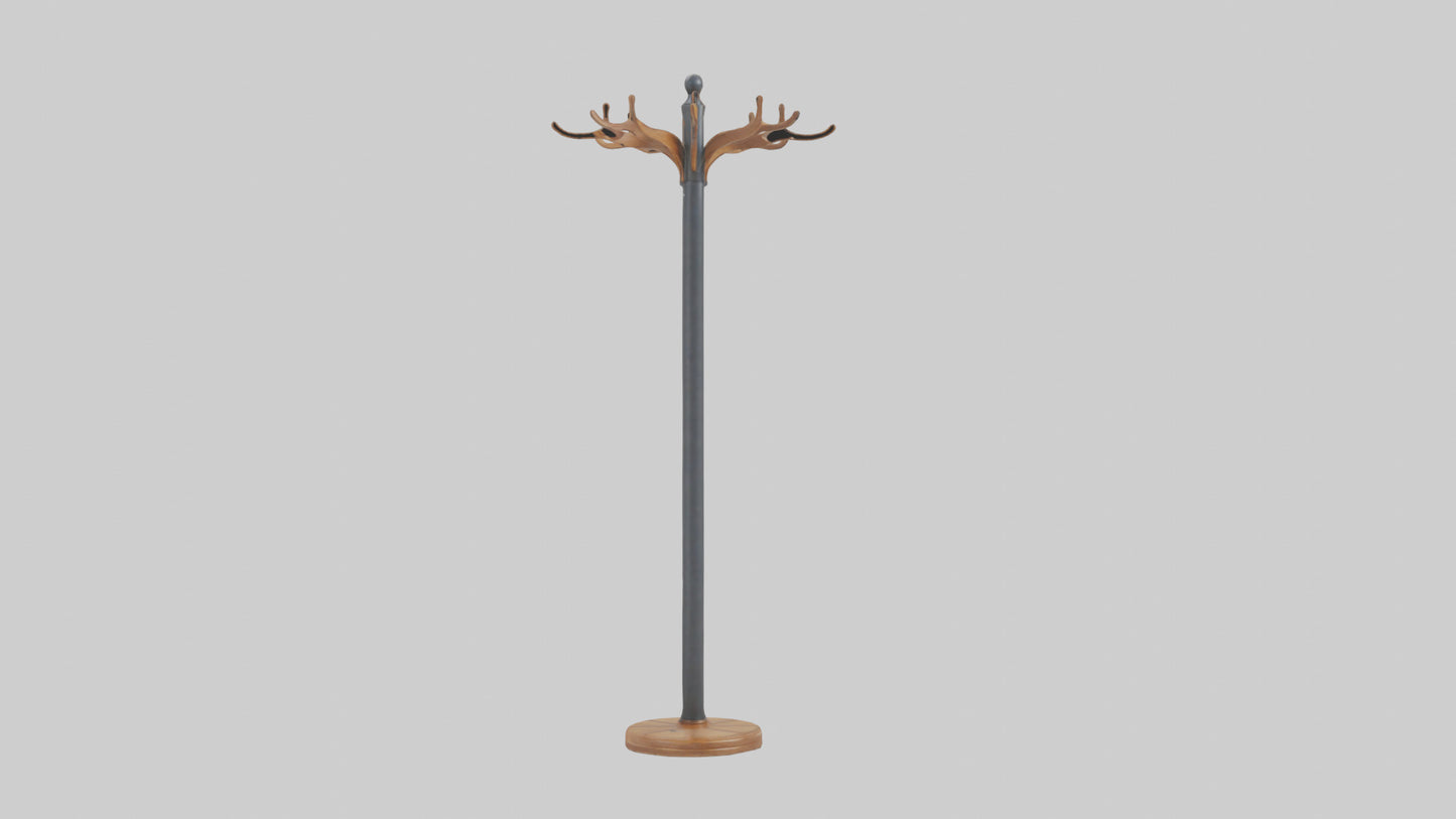 Coat rack model VR / AR / low-poly