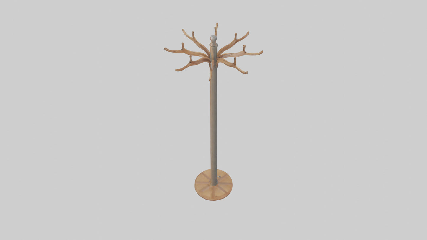 Coat rack model VR / AR / low-poly