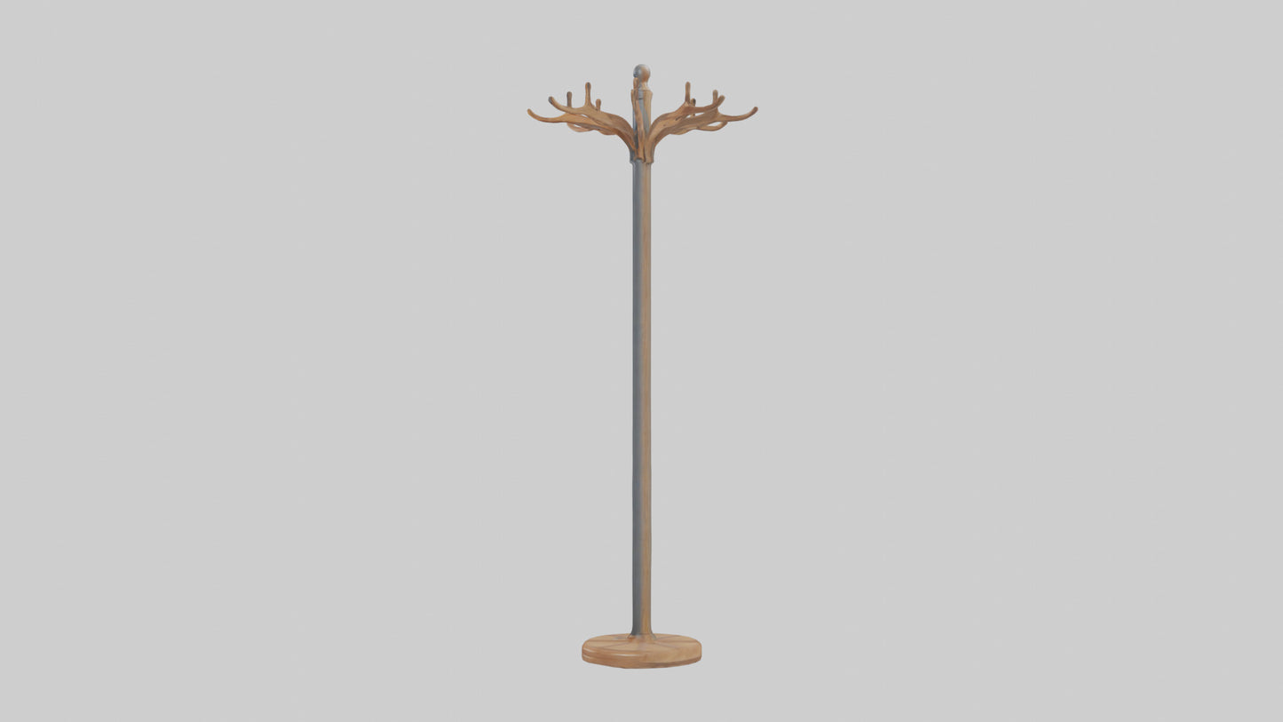 Coat rack model VR / AR / low-poly