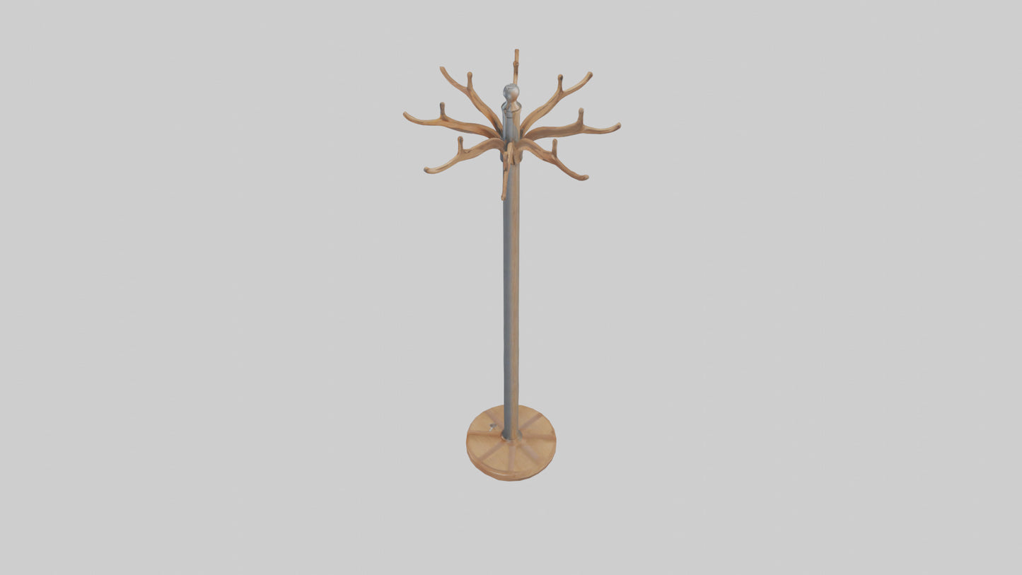 Coat rack model VR / AR / low-poly
