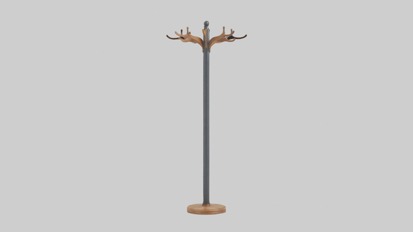 Coat rack model VR / AR / low-poly