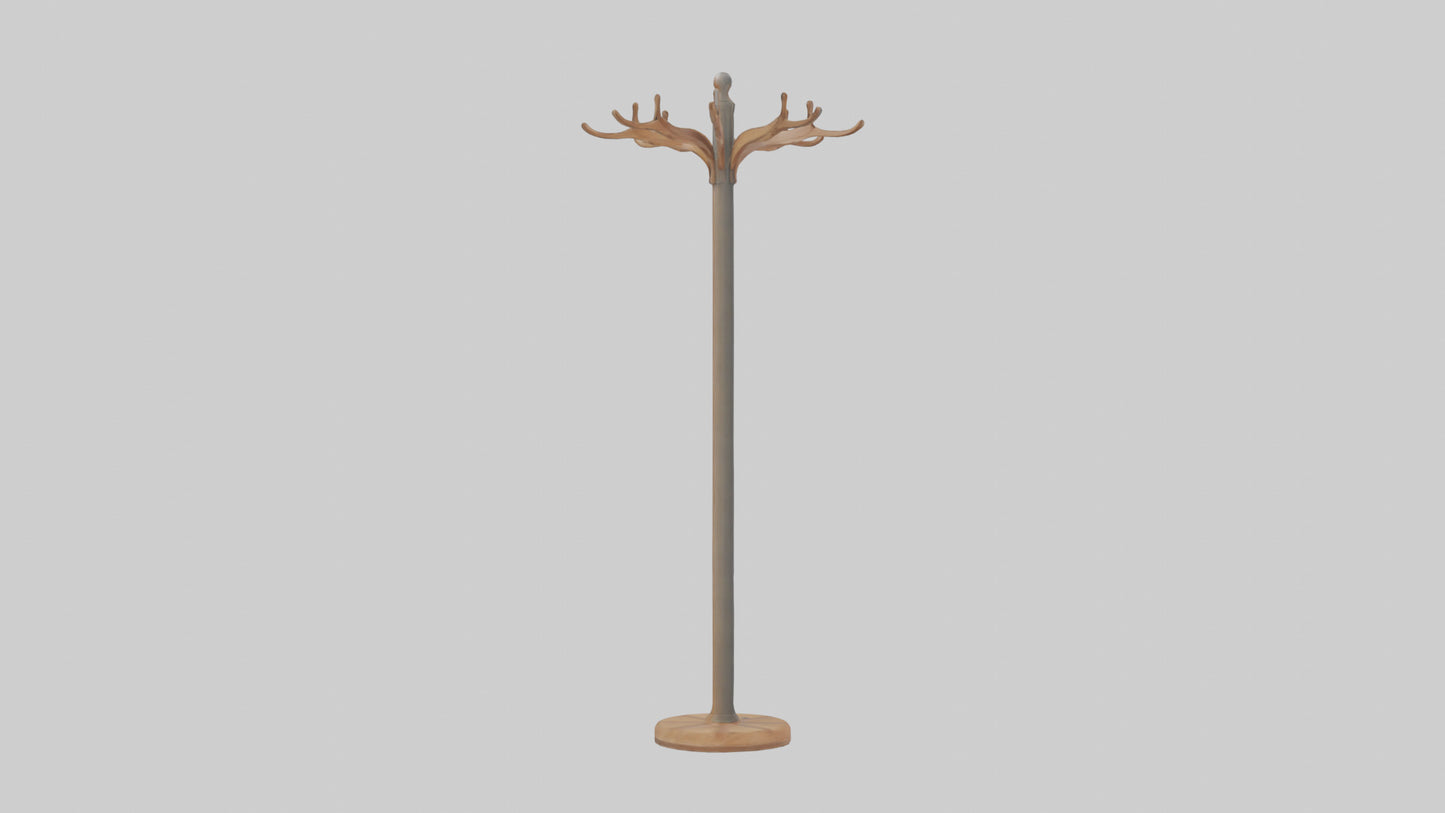 Coat rack model VR / AR / low-poly
