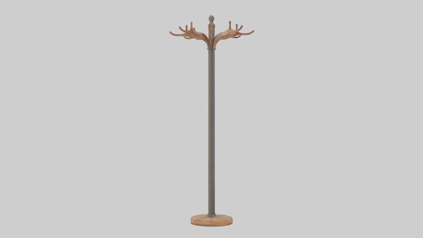Coat rack model VR / AR / low-poly