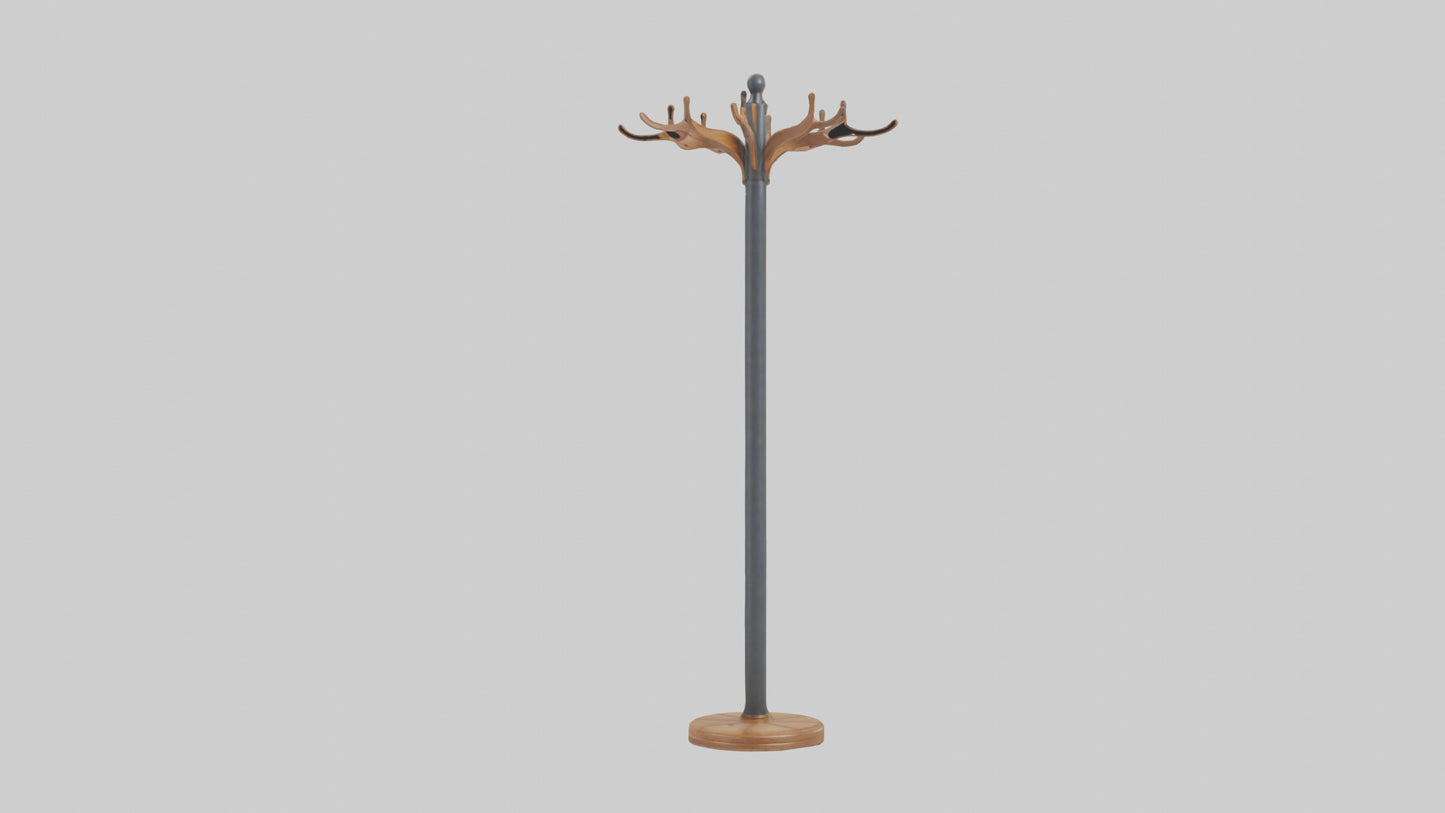 Coat rack model VR / AR / low-poly