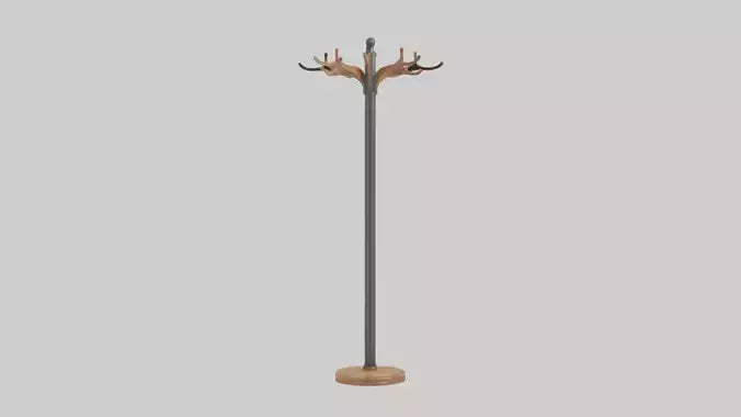 Coat rack model VR / AR / low-poly